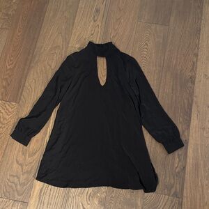 DO+BE Black Keyhole Blouse